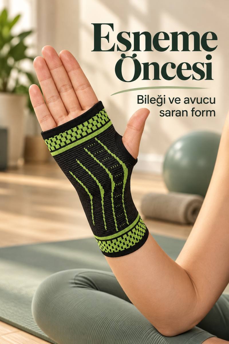 Fitness ve Antrenman İçin Avuç İçi Destekli Sporcu Bilekliği