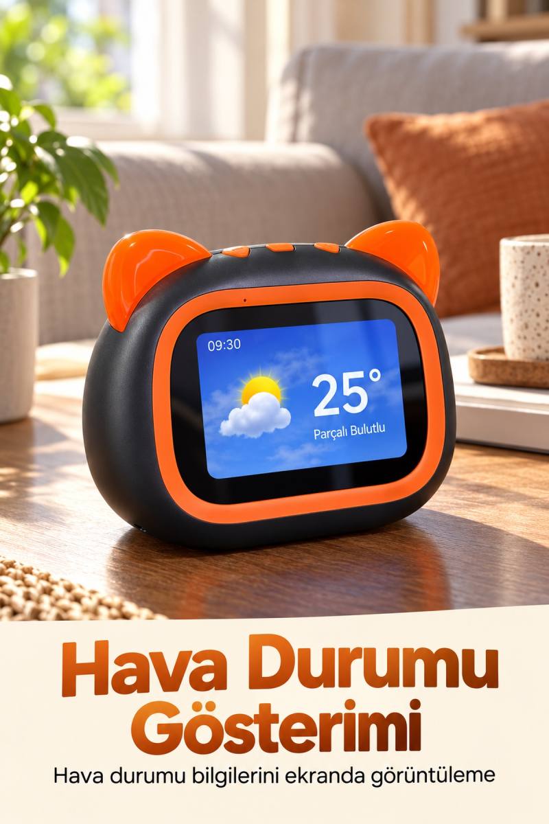 Ekranlı Bluetooth Hoparlör RGB Ortam Işığı Özellikli