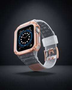 Apple Watch 42mm Kr401 Silikon Kordon (saat Değildir) - Beyaz-rose