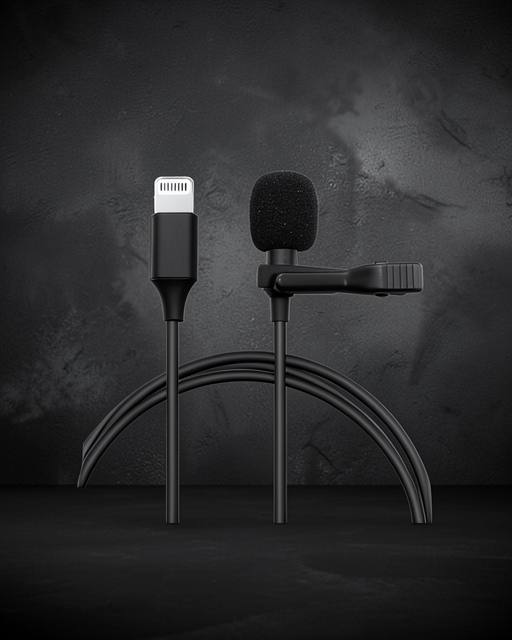 Lightning 2 Metre Double Mikrofon - Siyah