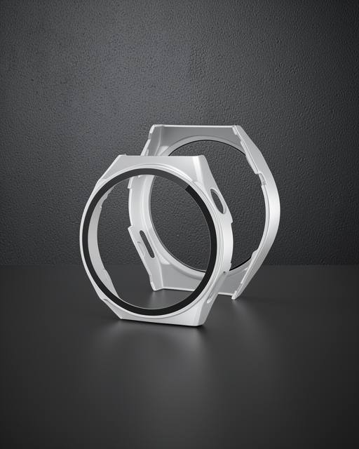 Huawei Watch GT3 46mm Dota Camlı Kasa Ekran Koruyucu - Gümüş