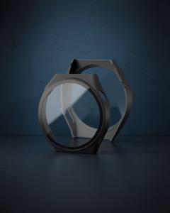 Huawei Watch GT3 Pro 46mm Dota Camlı Kasa Ekran Koruyucu - Siyah