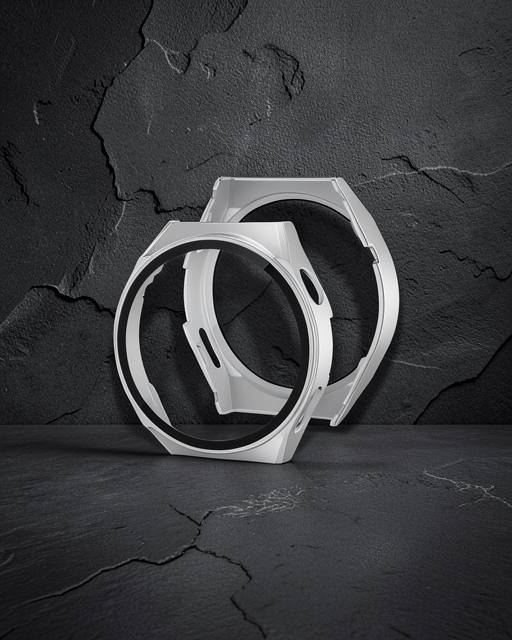 Huawei Watch GT3 Pro 46mm Dota Camlı Kasa Ekran Koruyucu - Gümüş