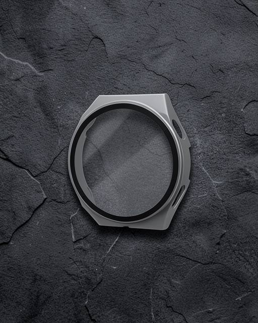 Huawei Watch GT3 Pro 46mm Dota Camlı Kasa Ekran Koruyucu - Uzay Grisi