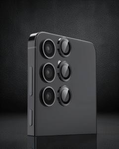 Samsung Galaxy S25 Raze Metal Kamera Lens Koruyucu - Siyah