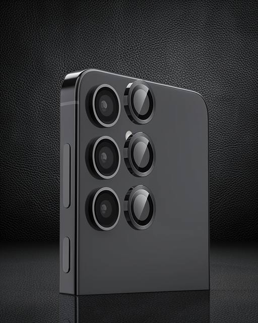 Samsung Galaxy S25 Raze Metal Kamera Lens Koruyucu - Siyah