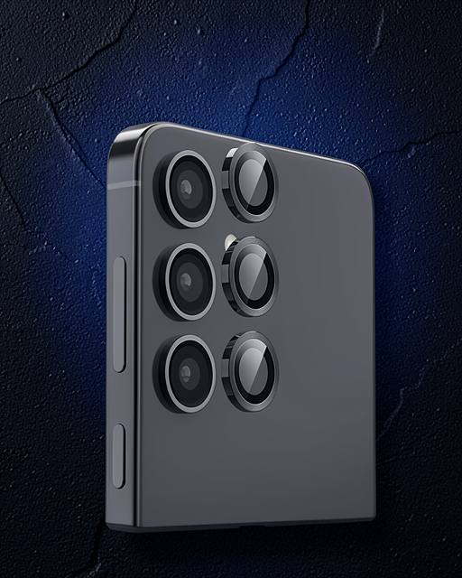 Samsung Galaxy S24 FE Raze Metal Kamera Lens Koruyucu - Siyah