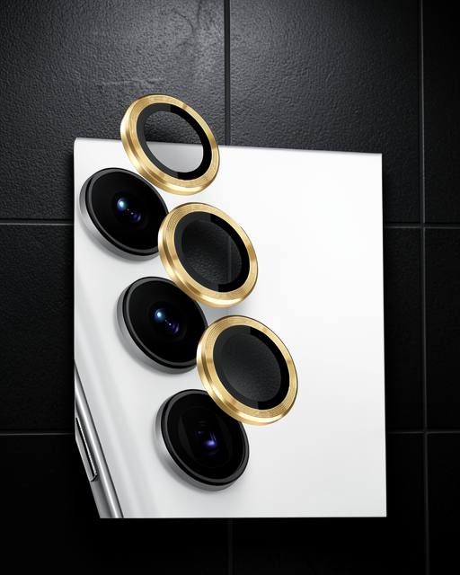 Samsung Galaxy S24 FE Raze Metal Kamera Lens Koruyucu - Sarı