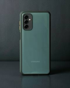 Samsung Galaxy M52 5g Kılıf Miami Şeffaf Silikon - Koyu Yeşil