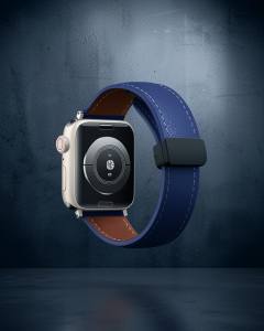 Apple Watch 38mm Kr414 Daks Deri Kordon (saat Değildir) - Lacivert