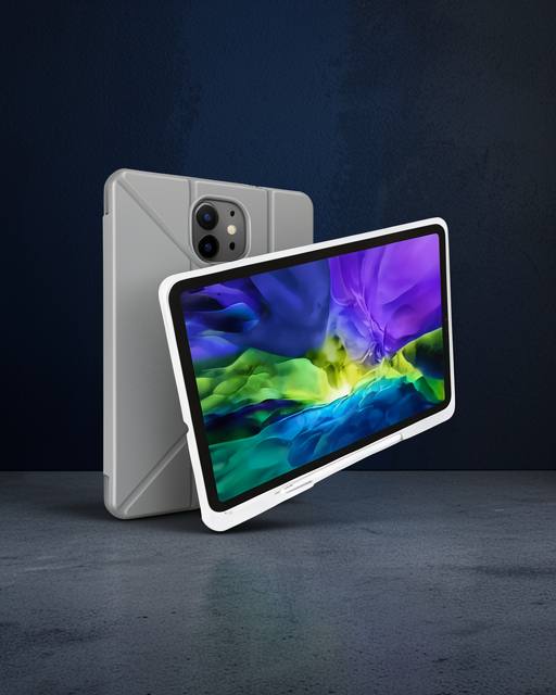 Samsung Galaxy X200 Tab A8 10.5 Kılıf Kalemlikli Mars Tablet Kılıfı - Gri