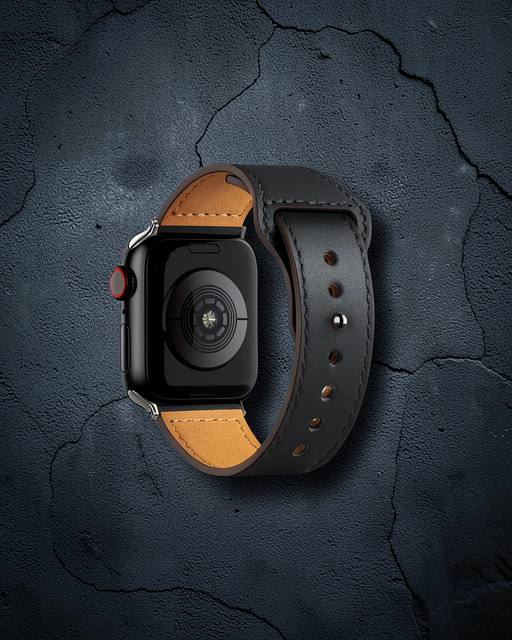 Apple Watch 42mm Kr415 Luaz Deri Kordon (saat Değildir) - Siyah