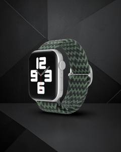 Apple Watch 38mm Kordon - Zigzag Yeşil - Siyah