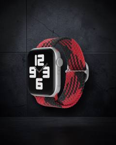 Apple Watch 42mm Kordon - Kırmızı Siyah