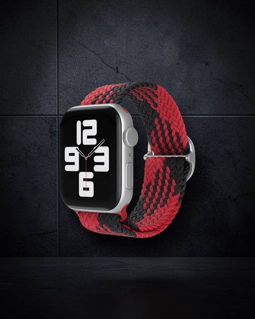 Apple Watch 42mm Kordon - Kırmızı Siyah
