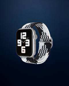 Apple Watch 42mm Kordon - Siyah Beyaz