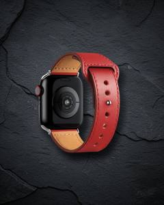 Apple Watch 42mm Kr415 Luaz Deri Kordon (saat Değildir) - Kırmızı