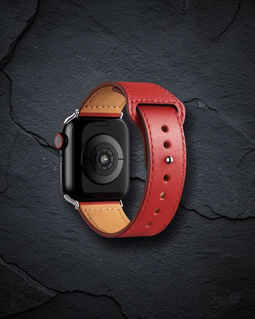Apple Watch 42mm Kr415 Luaz Deri Kordon (saat Değildir) - Kırmızı