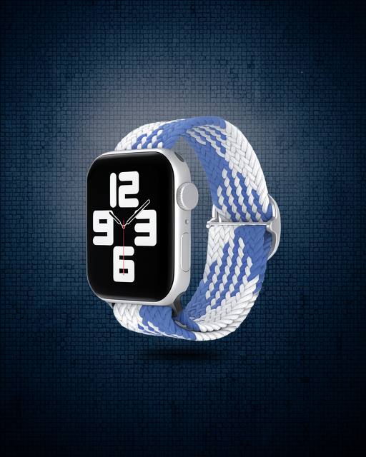 Apple Watch 42mm Kordon - Mavi Beyaz