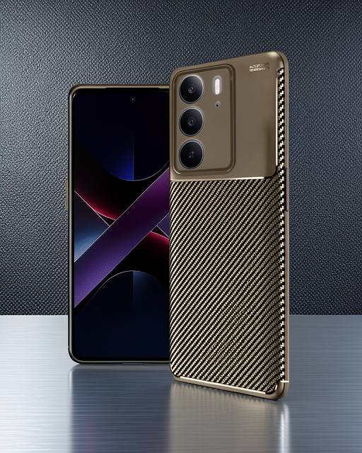 Realme C75 4G - Auto Focus Karbon Kılıf - Kahverengi