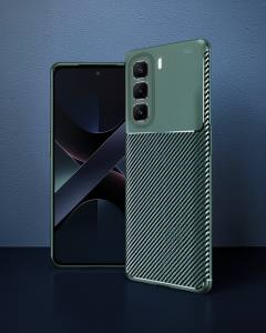 İnfinix Hot 50 Pro Plus 4G - Kılıf - Auto Focus Karbon - Koyu Yeşil