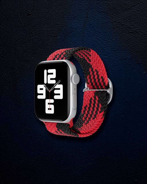 Samsung Watch 22mm Kordon - Kırmızı-Siyah