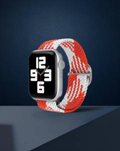 Samsung Watch 22mm Kordon - Beyaz-Kırmızı