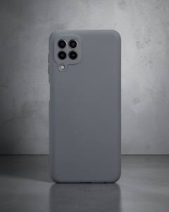 Samsung Galaxy A22 Kılıf Nano İçi Kadife Silikon - Gri