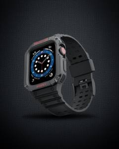 Apple Watch 42mm Kr401 Silikon Kordon - Siyah