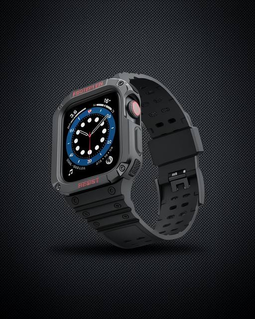 Apple Watch 42mm Kr401 Silikon Kordon - Siyah