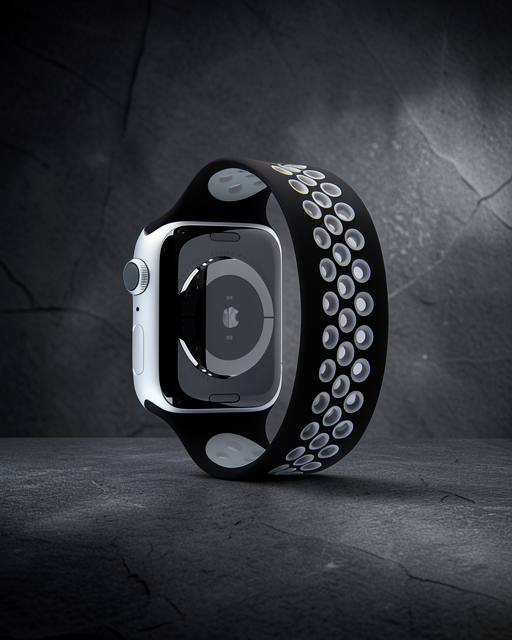 Apple Watch 38mm Ayarlı Delikli Silikon Kordon - Siyah Gri