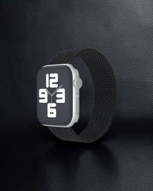 Apple Watch 38mm Ayarlı Solo Silikon Kordon - Siyah