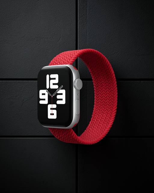 Apple Watch 38mm Ayarlı Solo Silikon Kordon - Kırmızı