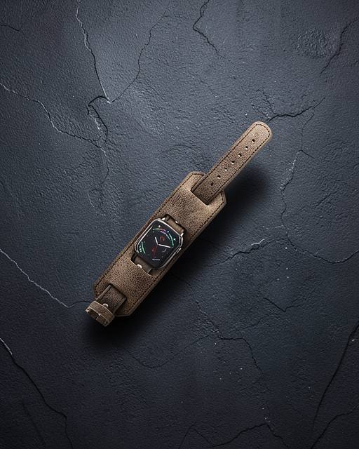 Apple Watch 42mm Nl17 Deri Kordon - Kahverengi