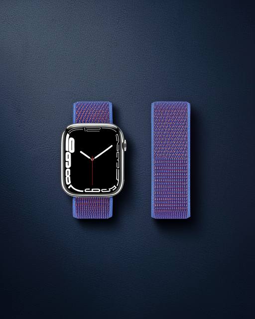 Apple Watch 42mm Hasırlı Cırtcırtlı Kordon - Mor
