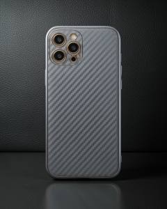 Apple İphone 12 Pro Kılıf Coco Karbon Silikon - Gri