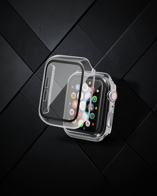 Apple Watch 38mm Camlı Kasa Ekran Koruyucu - Şeffaf