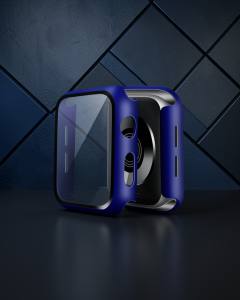 Apple Watch 40mm Camlı Kasa Ekran Koruyucu - Lacivert