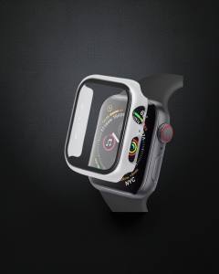 Apple Watch 40mm Camlı Kasa Ekran Koruyucu - Gümüş