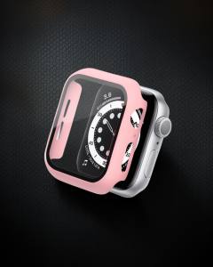 Apple Watch 41mm Camlı Kasa Ekran Koruyucu - Rose Gold