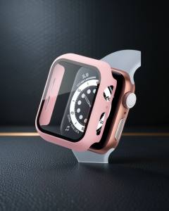 Apple Watch 42mm Camlı Kasa Ekran Koruyucu - Rose Gold