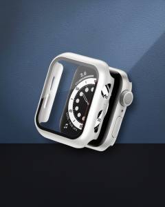 Apple Watch Ultra 49mm Camlı Kasa Ekran Koruyucu - Gümüş