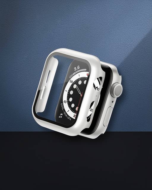 Apple Watch Ultra 49mm Camlı Kasa Ekran Koruyucu - Gümüş