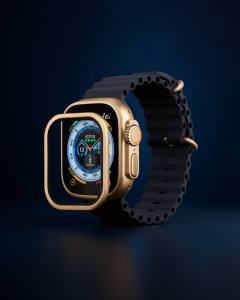 Apple Watch Ultra 49mm Alüminyum Kasa Cam Ekran Koruyucu - Gold