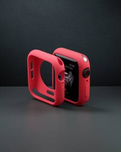 Apple Watch 38mm Silikon Alt Kasa - Kırmızı