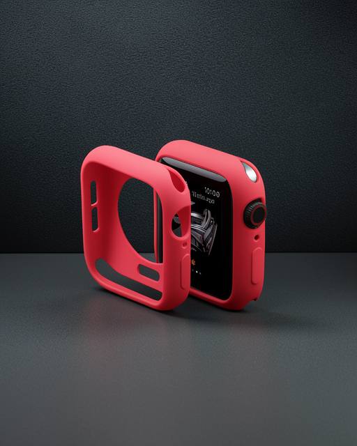 Apple Watch 38mm Silikon Alt Kasa - Kırmızı
