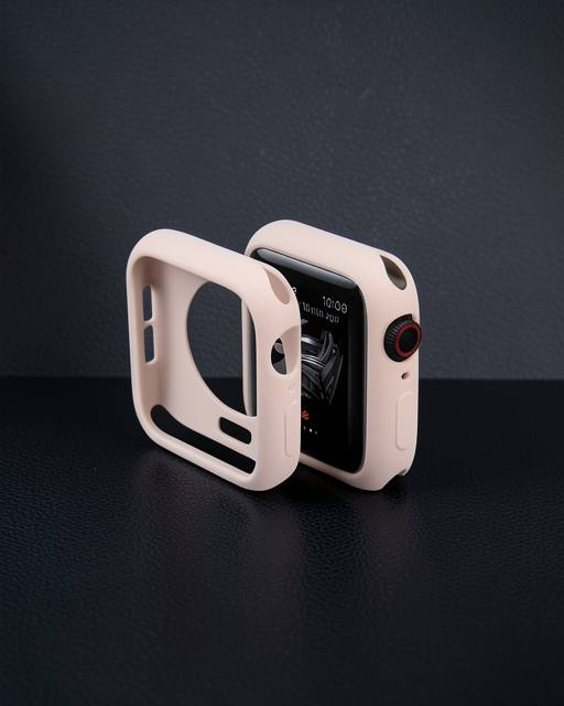 Apple Watch 38mm Silikon Alt Kasa - Pudra