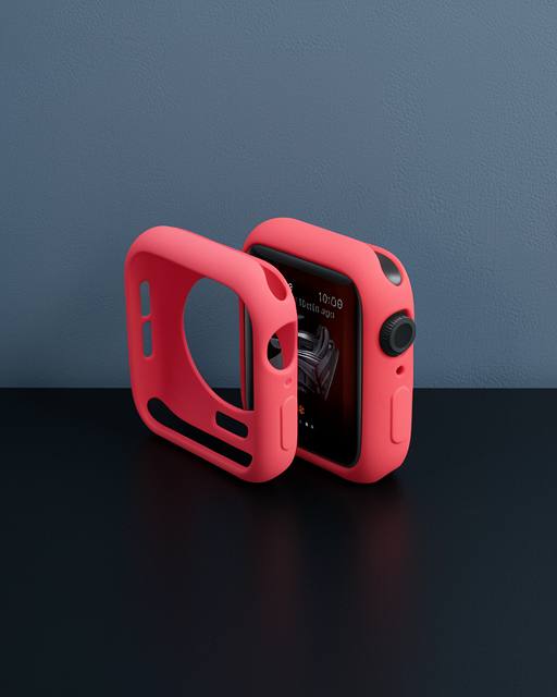 Apple Watch 40mm Silikon Alt Kasa - Kırmızı