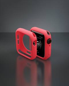 Apple Watch 44mm Silikon Alt Kasa - Kırmızı