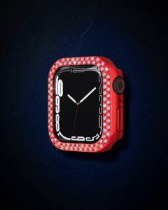 Apple Watch 42mm Taşlı Kasa - Kırmızı
